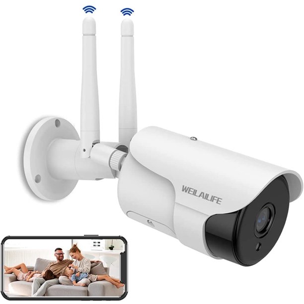 【Dual Antennas Wireless Enhanced】2K 3.0MP AI Detected Outdoor Security