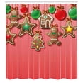 thumbnail image 3 of Ambesonne Gingerbread Man Shower Curtain, Symbolic Pastry, 69"Wx84"L, Multicolor, 3 of 3