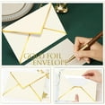 TRAHOO60 Pack 5x7 Gold Envelopes for Invitations, A7 Business