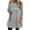 Gray-78, variant on Women's Plush Fleece Long Sleeve Tunic Top Flower Print Front Pockets for Fall Winter Warm