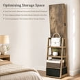thumbnail image 6 of Skyhill 360°Swivel Jewelry Armoire, 60" Full Length Mirror Cabinet with 3 Rear Shelves, Bottom Drawer, Brown, 6 of 9