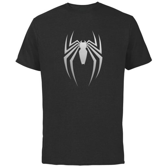 Marvel Spider-Man 2 Game Spider Logo - Short Sleeve Cotton T-Shirt for Adults - Customized-Black