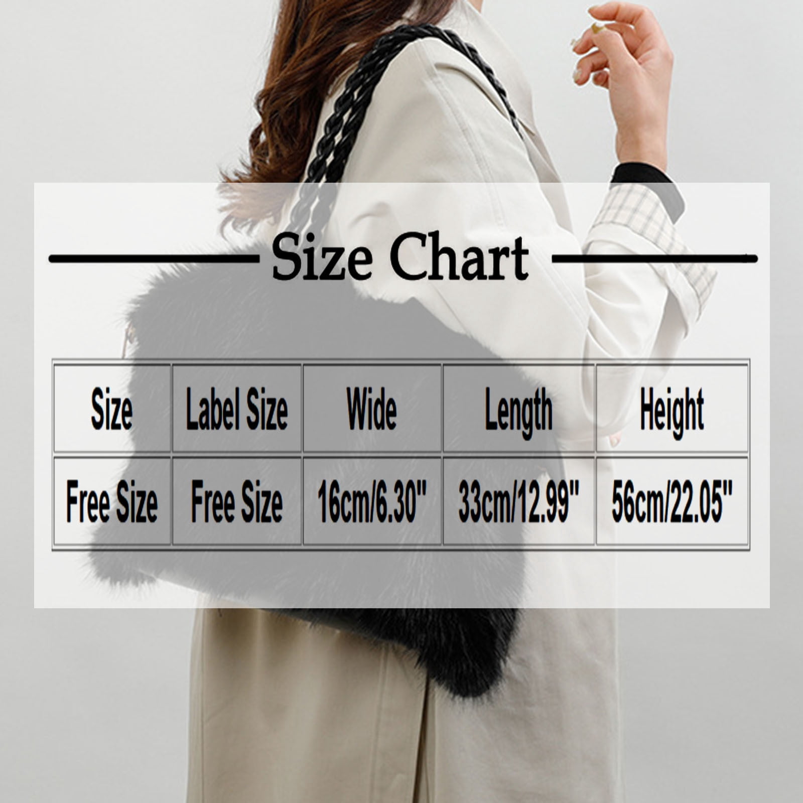 CHUMUD Furry Purse Winter Fluffy Bags for Women Fuzzy Tote Bag Handbags Faux Fur Bag Fluffy Shoulder Crossbody Bag