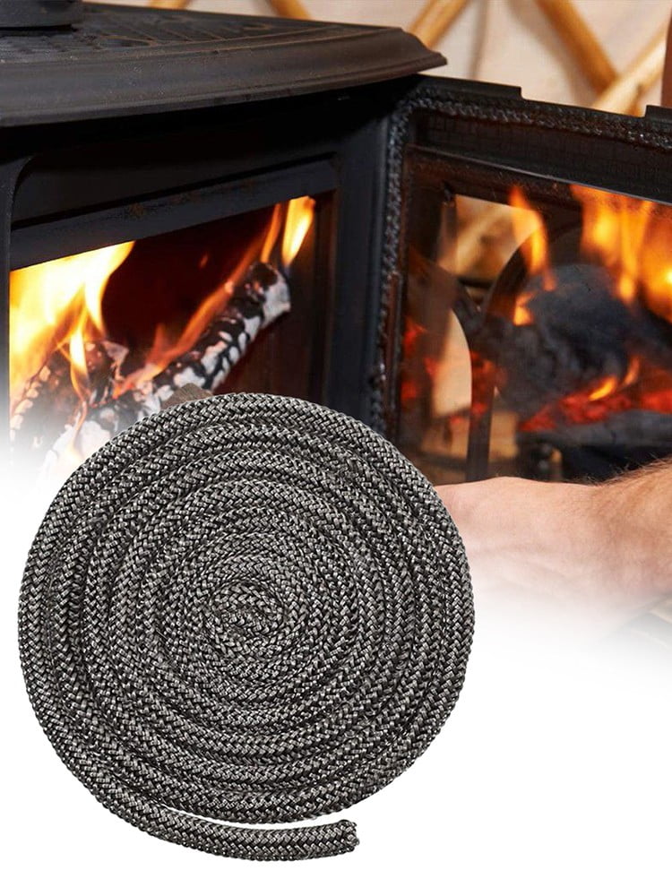 Black Stove/Fire Rope Wood Burning Stove 12mm 2m Length Log Burner Door Seal Black Stove/Fire Rope Wood Burning Stove 12mm 2m Length Log Burner Door Seal