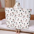 thumbnail image 4 of Cow and Heart White Pattern Hooded Bath Towel Wrap for Teens Ages 3 To 12, Soft Lightweight Quick Dry Microfiber Bath Beach Pool, 60"x35", 4 of 5