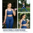 thumbnail image 3 of Nirlon Y Back Adjustable Sports Bras For Women - Nirlux Camisole Sports Bra, Stretchy Womens Tops Soft Workout Tops For Women (Navy, 12), 3 of 6