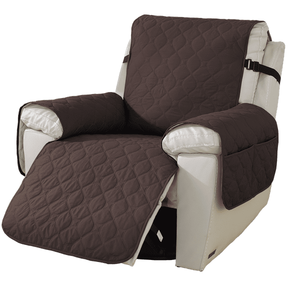 Anti slip recliner cover, small recliner pet cover with elastic band, 100 waterproof and washable recliner cover, recliner furniture protective cover