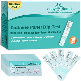 Easy@Home Nicotine Urine Test, 5 pack - Detects Cotinine at 200 Ng/ml  Cut-Off, At-Home Drug Testing Kit for Vaping, Tobacco & Cigarettes