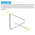 thumbnail image 4 of Unique Bargains 15' Musical Steel Triangle Percussion, 2 Pcs with Stick for Drum Set, 4 of 4