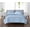 Breezy Blue, variant on Cannon Heritage Solid 100% Microfiber Polyester Peach Blush 3-Piece King Quilt Set, Solid Casual themed, Adult Bedding, OEKO-TEX Certified
