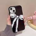 thumbnail image 4 of White Bow Black Phone Case Compatible with iPhone Case (Black,iPhone 15), 4 of 6