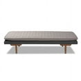 thumbnail image 3 of Baxton Studio Marit Mid-Century Modern Two-Tone Grey Fabric Upholstered Walnut Finished Wood Daybed, 3 of 6