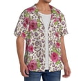 thumbnail image 2 of KLL Rose Mix Leopard 4 Print Men's Shirt Short Sleeve Button Down Summer Cuba Beach Shirts- 4X-Large, 2 of 5