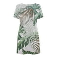 thumbnail image 4 of Summer Dresses For Women Plus Size Dress Casual Printed Loose Short Sleeve Boho Beach Crew Sun Dresses S-4XL, 4 of 5