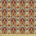 thumbnail image 2 of Ambesonne Retro Fabric by the Yard Upholstery, Repeating Curvy Floral, 1 Yard, Multicolor, 2 of 5