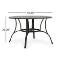 thumbnail image 3 of Christopher Knight Home Alfresco Outdoor Cast Aluminum Circular Dining Table, Bronze, 3 of 10