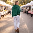 thumbnail image 6 of Domzest Womens Oversized Hoodies Long Sleeve Loose Hooded Sweatshirt 2026 Fall Winter Trendy Pullover Sweatshirt Dark Green XS, 6 of 7