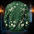 thumbnail image 4 of Mens Halloween Sweatshirts Pumpkin Skull Long Sleeve Spooky Sweatshirts Skeleton Spiderweb Crew Neck Horror Lightweight Sweatshirt, 2XL, 4 of 4