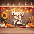 thumbnail image 3 of Wooden Background Happy Fall Autumn Banner Pumpkin Decoration Thanksgiving Harvest for Festival Home Party, 3 of 9