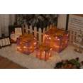 thumbnail image 1 of Paquete de 3 Cajas de Regalo Iluminadas de Navidad con Control Remoto, Adornos Irrompibles Rosa Láser, Cajas de Regalo Decorativas Apilables con Luces LED para Decoración de Fiestas en Casa y Árbol d, 1 of 3