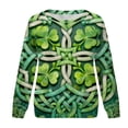 thumbnail image 6 of Craaazy Women's Comfy Clover Prints Crewneck St Patricks Day Long Sleeve Shirts, 6 of 7