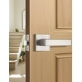 thumbnail image 1 of Poignée de Porte en Nickel Brossé Serrure de Porte d'Intimité Intérieure Serrure de Porte de Lit et de Bain avec Poignée de Serrure de Porte Carrée Rose Moderne Sans Clé Réversible pour Gauche et Droite, 1 of 8