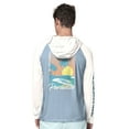 thumbnail image 2 of Men's Margaritaville  Light Blue/Cream Buffalo Bills Sand, Sea, Sunsets Long-Sleeve Rashguard Hoodie Pullover, 2 of 2