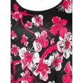 thumbnail image 3 of Talla grande Peach Blossom Print Thirt asimétrico Rosegal Mangas largas de talla grande, 3 of 5