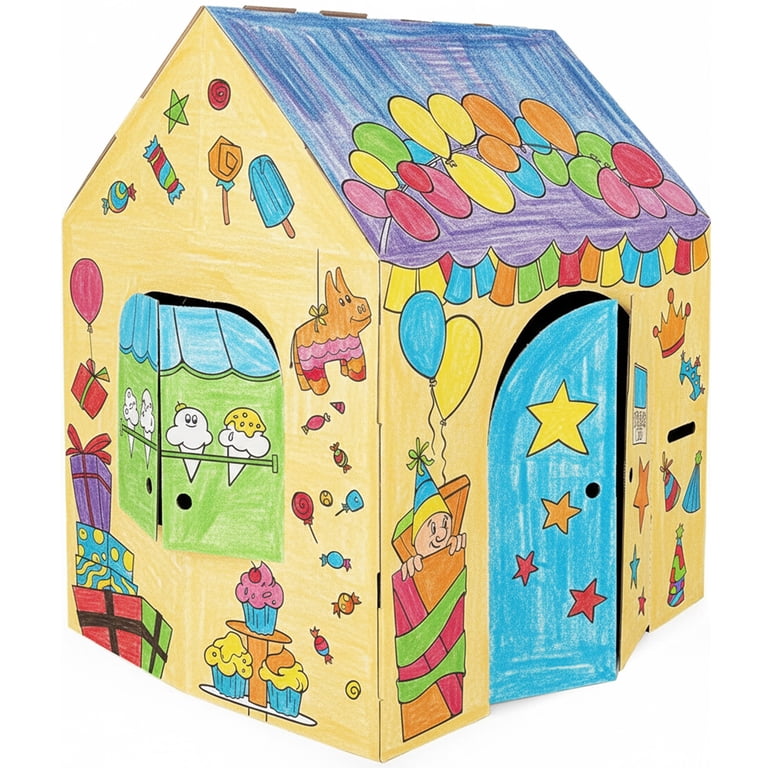 Easy Playhouse Birthday - Kids Art & Craft for Indoor & Outdoor