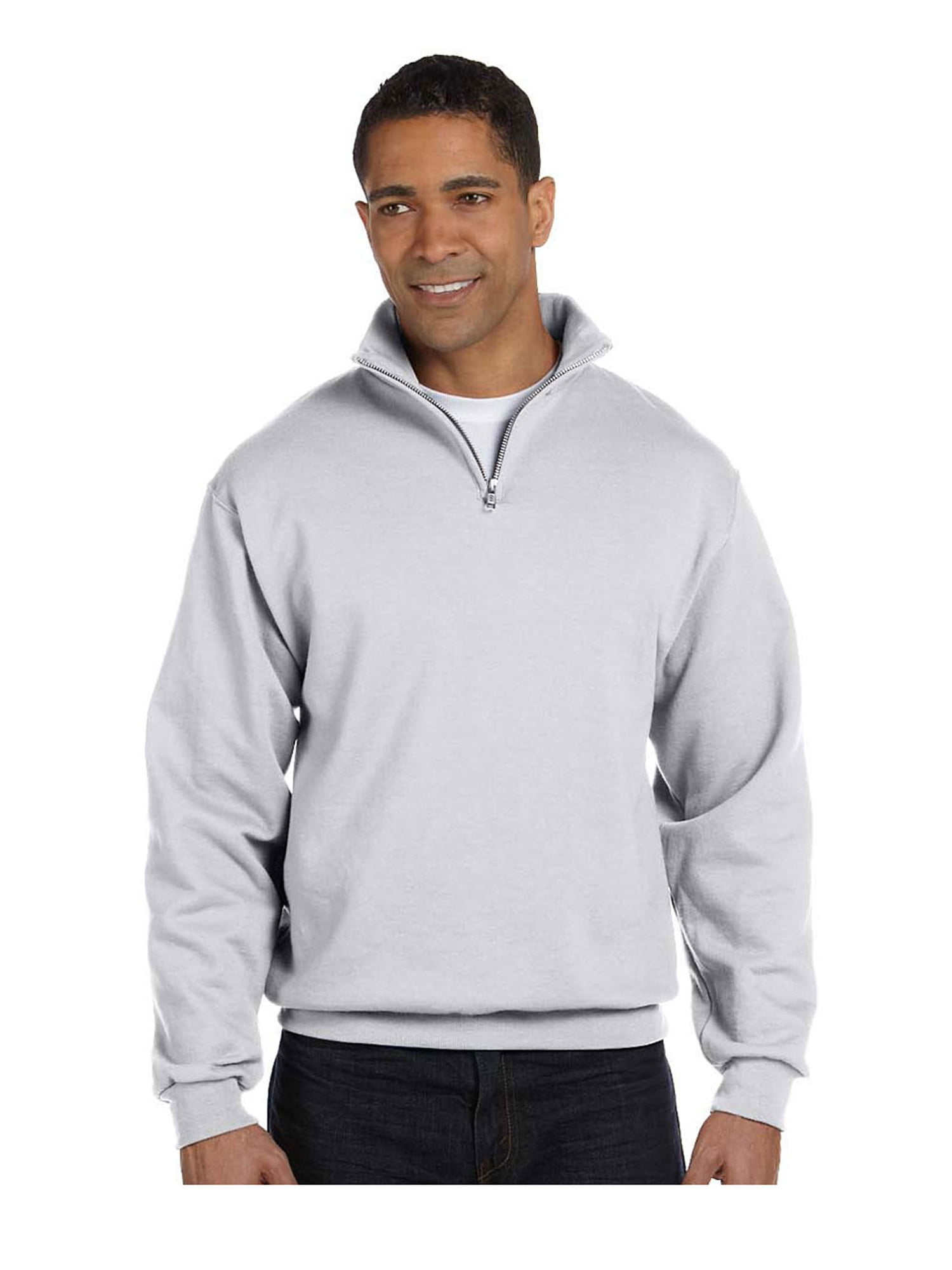 Jerzees Men's QuarterZip Cadet Collar Pullover Sweatshirt, Style 995M