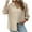 Beige, variant on Womens Button Down Shirt Casual Lapel Long Sleeve Pocket Blouses Fall Outfits