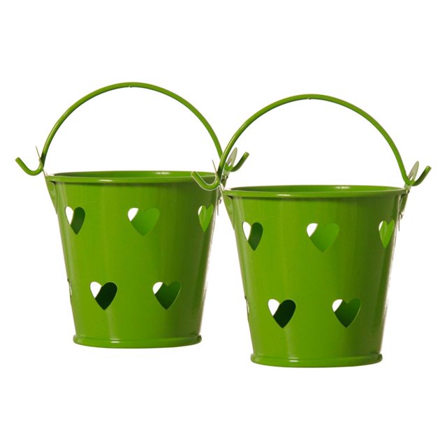 2 Piezas Mini de Hierro Hueco Cajas de Caramelos, Dulces, para Plantas de Jardinería Decoración de Fiestas en Macarena Cubo de caramelo de hierro