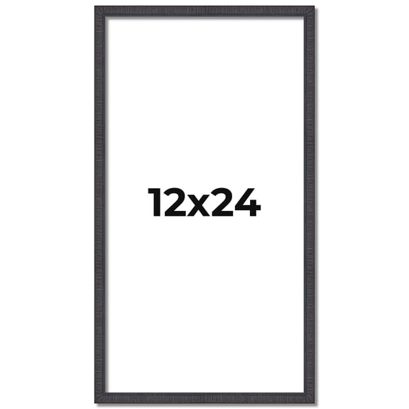 12x24 Rustic Brown Real Wood Picture Frame Width 0.75 inches | Interior Frame Depth 0.5 inches |