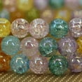thumbnail image 4 of Bracelet Extensible en Perles Rondes 8mm avec Quartz Craquelé Aqua Aura Multicolore 7 Pouces Unisexe, 4 of 5