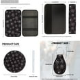 thumbnail image 7 of Pzuqiu 14 Pcs Automotive Seats Cover Accessories Spider Web Pattern Front Rear Car Seat Covers Steering Wheel Seat Belt Headrest Center Console Pad Coasters Keychain Holder Keys Wrist Lanyard, 7 of 7
