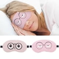 thumbnail image 3 of Bangcool Eye Mask Creative Face Pattern Sleeping Mask Eye Shade Eye Blinder with Ice Pack, 3 of 10