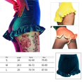 thumbnail image 2 of Pantalones cortos con volantes para levantamiento de cadera, pantalones cortos de verano de terciopelo para discoteca de color sólido (amarillo M), 2 of 6
