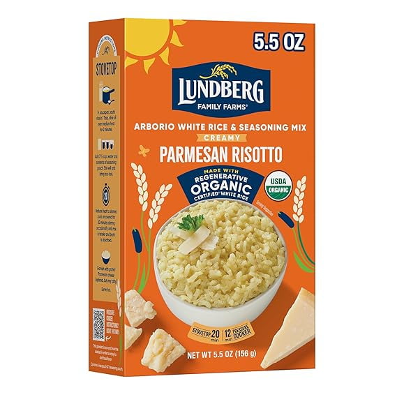 Lundberg Organic Creamy Parmesan Risotto Seasoned Rice, 5.5 oz (Pack of 2)