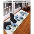 thumbnail image 3 of Blue Tulip Front Door Mat Transparent Flowers Minimalist Modern Art Welcome Doormat Indoor Outdoor Entrance Floor Mat Non-Slip Washable Runner Rug for Front Porch Decor 16x47 Inch, 3 of 6