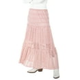 thumbnail image 4 of Celebrity Pink Women's Lace Tiered Maxi Skirt, Sizes XS-XXXL, 4 of 6