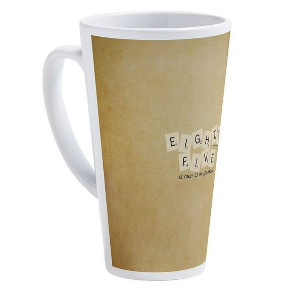 CafePress - Scrabble Eighty Five - 17 Oz White Ceramic Latte Mug