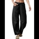 thumbnail image 1 of Pantalones Deportivos para Mujer con Cintura Elástica, Pierna y Cordón Ajustable, Estilo Palazzo Informal con Bolsillos. Negro XL, 1 of 9