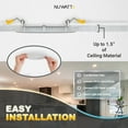 thumbnail image 5 of NUWATT 6 Pack, 4 Inch Ultra-Thin LED Recessed Lighting, 5CCT 2700K/3000K/3500K/4000K/5000K Selectable, 630LM, 9W, IC Rated, Dimmable Slim Panel Light, White Trim Canless Wafer With Junction Box, ETL, 5 of 9