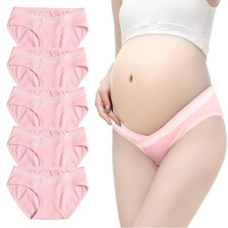 

Whlbf Women s Brief Underwear Lace Low Waist Abdomen Support Seamless V-shaped Underwear