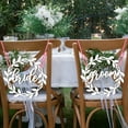 thumbnail image 5 of Bride and Groom Chair Signs - Mr and Mrs Chair Signs for Wedding, Bride Chair Decor, Rustic Wooden Hollow Out Decorative Wedding Signs, 5 of 6