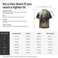 thumbnail image 5 of Lsque Jungle Dinosaur print Men's Cuban Collar Short Sleeve Shirt Summer Beachwear Casual Button Down Fashionable Vacation Leisure Shirt-XX-Large, 5 of 7