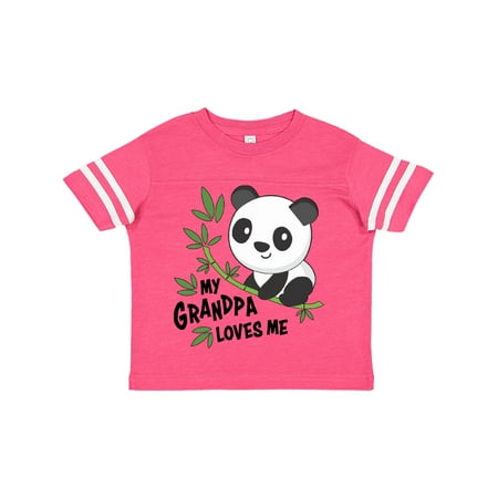

Inktastic My Grandpa Loves Me- cute panda Gift Toddler Boy or Toddler Girl T-Shirt