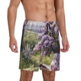 thumbnail image 2 of Sikiie Lilacs Teapot Scenic Painting Mens Pajama Shorts, Lounge Pant, Men's shorts，Sleep Pj Shorts for Men-4X-Large, 2 of 6