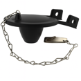 thumbnail image 1 of JONES STEPHENS Universal 2" Black Rubber Toilet Flapper with Stainless Steel Chain | Contractor's Lot | 6-Pack, 1 of 2