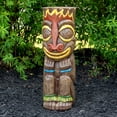thumbnail image 2 of Northlight 16" Solar Lighted Polynesian Outdoor Garden Fire Tiki Statue, 2 of 5